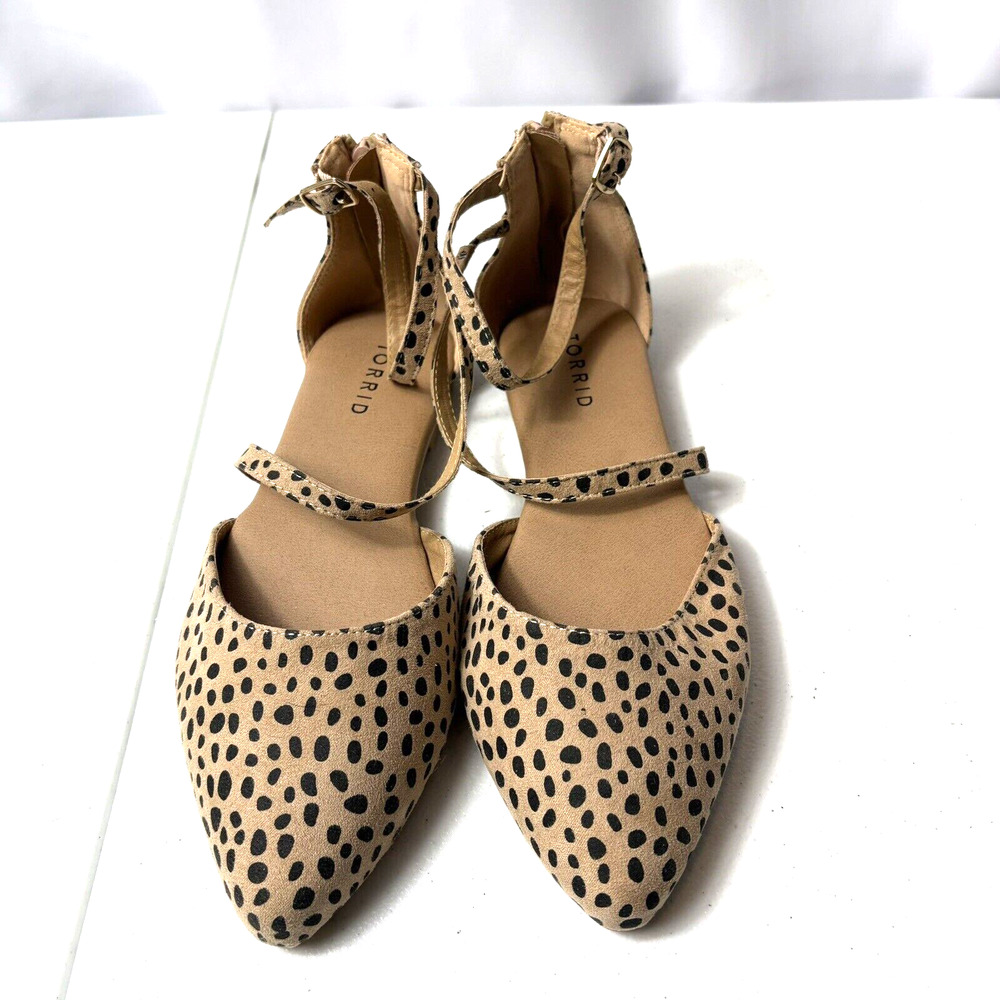 Torrid Tan and Black Polka Dot Flats